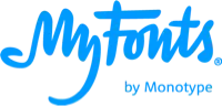 MyFonts logo blue new